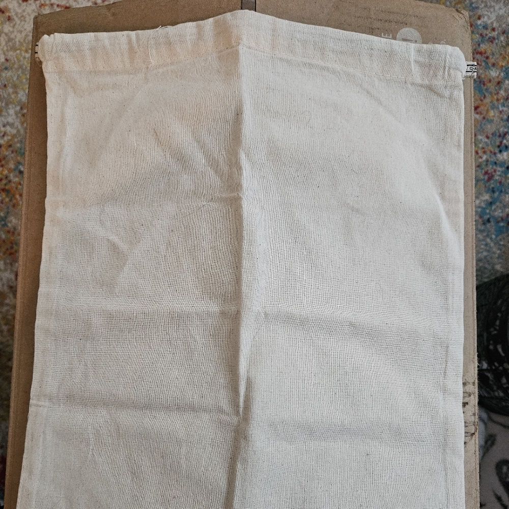 Tory Burch Cream Canvas Drawstring Dust Bag